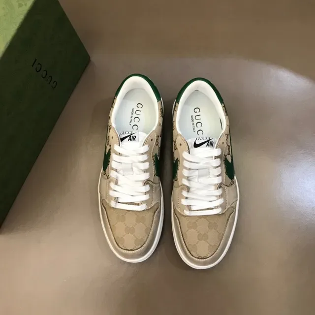 Nike Beige Green Low-Top Textile Upper Lifestyle Sneakers 9