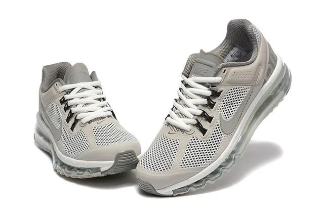 Nike Beige White Mesh Upper Full-Length Visible Air Unit Running Shoes 3