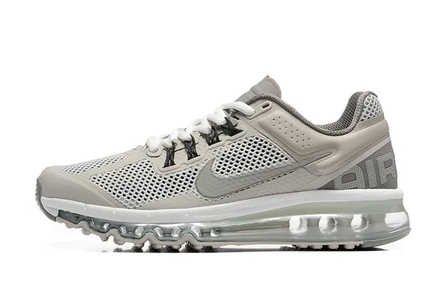 Nike Beige White Mesh Upper Full-Length Visible Air Unit Running Shoes 4
