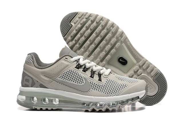 Nike Beige White Mesh Upper Full-Length Visible Air Unit Running Shoes 6