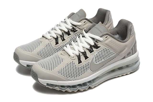 Nike Beige White Mesh Upper Full-Length Visible Air Unit Running Shoes 7