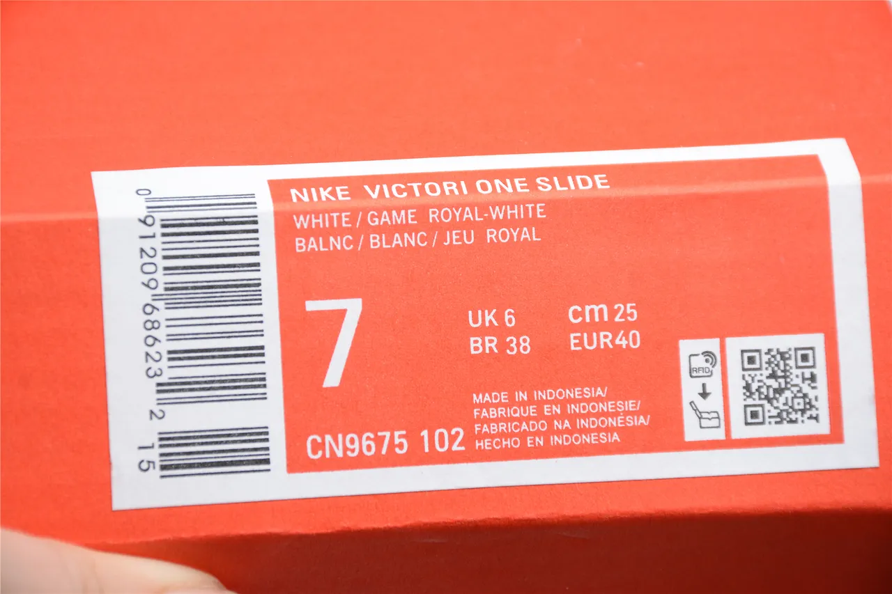 Nike Benassi JDI White Blue Orange Slippers 8