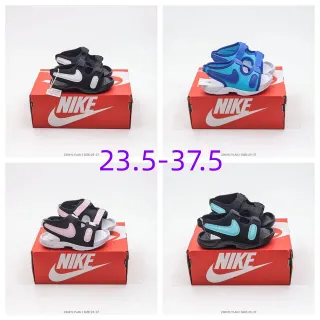 Nike Sandales Casuales à Bride Ajustable Noires et Blanches