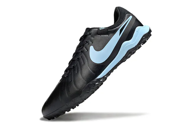 Nike Noir Bleu Bas coupé Haut synthétique Texturisé Ante-pied Gazon Chaussures de football 3
