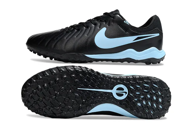 Nike Noir Bleu Bas coupé Haut synthétique Texturisé Ante-pied Gazon Chaussures de football 6