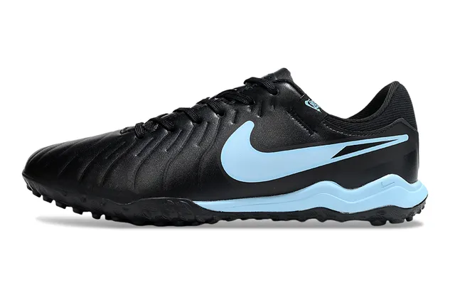 Nike Noir Bleu Bas coupé Haut synthétique Texturisé Ante-pied Gazon Chaussures de football 7