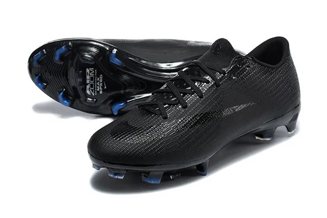 Nike Black Blue Low-Cut Textured Synthetic Upper Firm-Ground Soccer Shoes 6