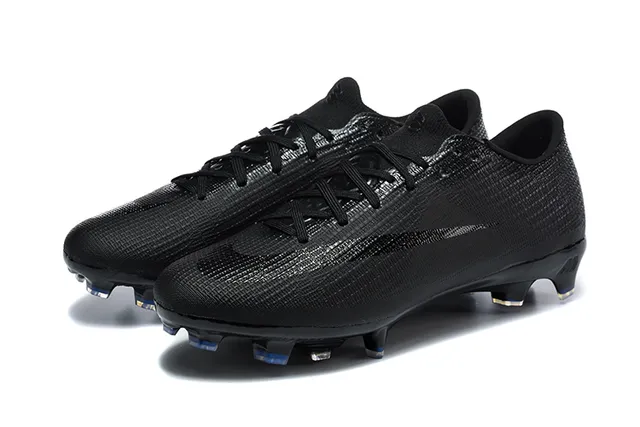 Nike Black Blue Low-Cut Textured Synthetic Upper Firm-Ground Soccer Shoes 8