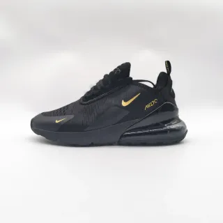 Nike Black Gold Knit Upper Visible Air Unit Lifestyle Sneakers