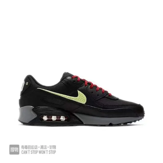 Nike Black Green Low-Top Perforated Toe Lifestyle Sneakers 6