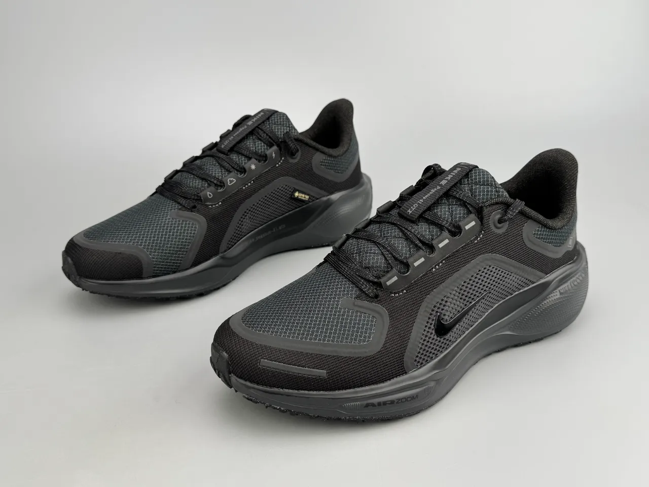 Nike Black Monochrome Engineered Mesh Upper Running Shoes 9