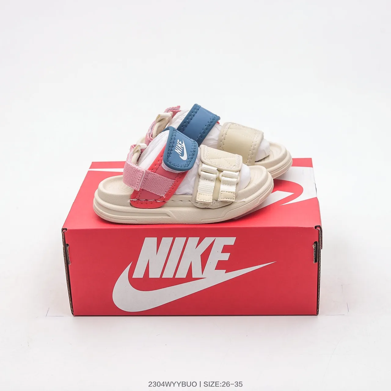 Nike Black Multicolor Multi-Strap Platform Sole Casual Sandals 3