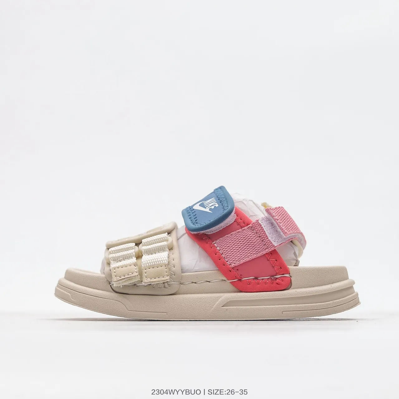 Nike Black Multicolor Multi-Strap Platform Sole Casual Sandals 7