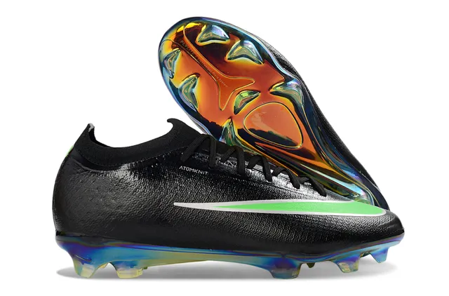 Nike Black Multicolor Sock-Fit Collar Atomknit Upper Firm-Ground Soccer Shoes 1