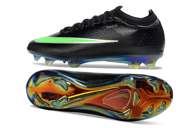 Nike Black Multicolor Sock-Fit Collar Atomknit Upper Firm-Ground Soccer Shoes 6