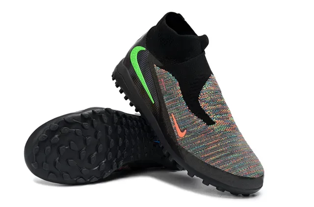 Nike Noir Multicolore Ajustement Sock-Fit Upper Knit Weave Engineered Turf Chaussures de Football 3