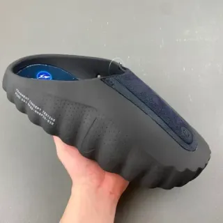 Nike Black Navy Molded Rubber Sole Perforated Upper Sandals