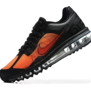Nike zapatillas de correr negras y naranjas Full-Length Visible Air Unit Perforated Mesh