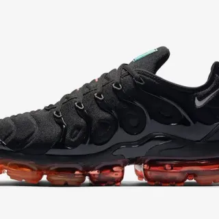 Nike Black Orange Wavy Synthetic Overlays Translucent Gradient Air Sole Lifestyle Sneakers