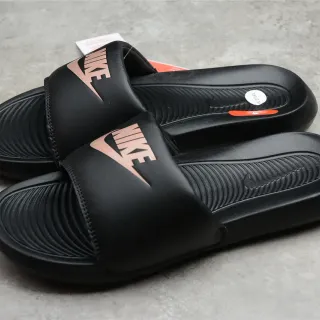 Nike Black Pink Single-Strap Molded Footbed Slippers
