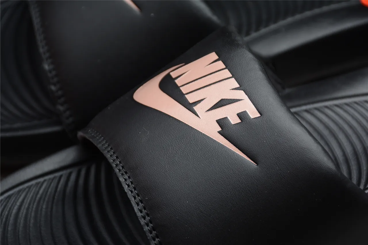 Nike Black Pink Single-Strap Molded Footbed Slippers 11