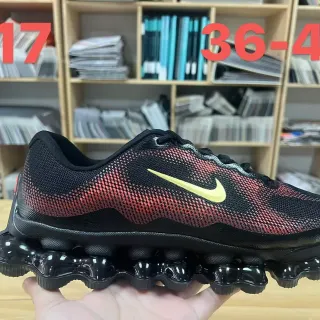 Nike Preto Vermelho Tricô Engenheirado Superior Padrão Gradiente Tênis Lifestyle