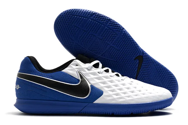 Nike Noir Rouge tige quiltée texturée diamant col bas chaussures de football indoor 4