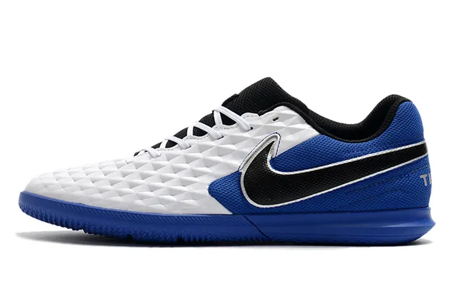 Nike Noir Rouge tige quiltée texturée diamant col bas chaussures de football indoor 6