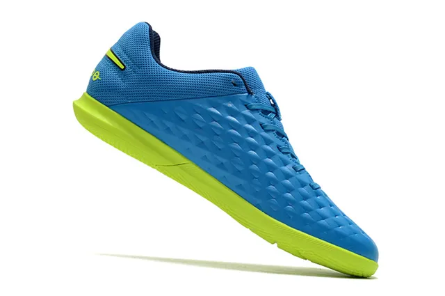 Nike Noir Rouge tige quiltée texturée diamant col bas chaussures de football indoor 15