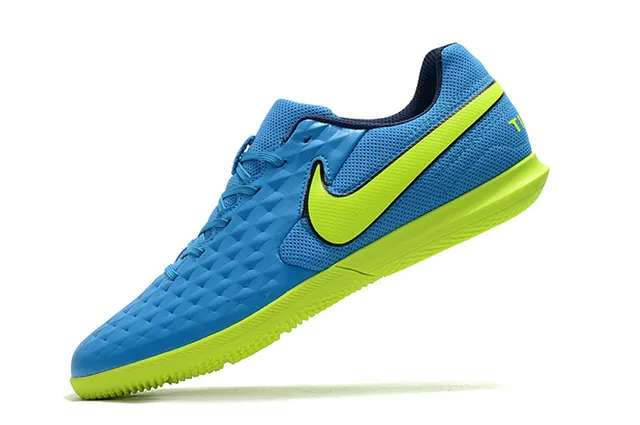 Nike Noir Rouge tige quiltée texturée diamant col bas chaussures de football indoor 16