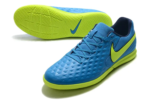 Nike Noir Rouge tige quiltée texturée diamant col bas chaussures de football indoor 17