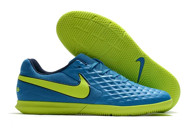 Nike Noir Rouge tige quiltée texturée diamant col bas chaussures de football indoor 19