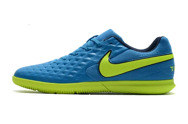 Nike Noir Rouge tige quiltée texturée diamant col bas chaussures de football indoor 21