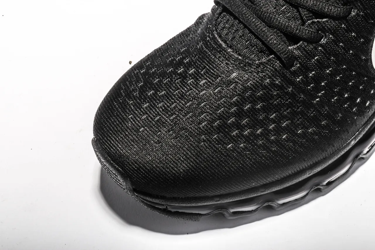 Nike Black Silver Engineered Knit Upper Full-Length Visible Air Max Unit Running Shoes 5