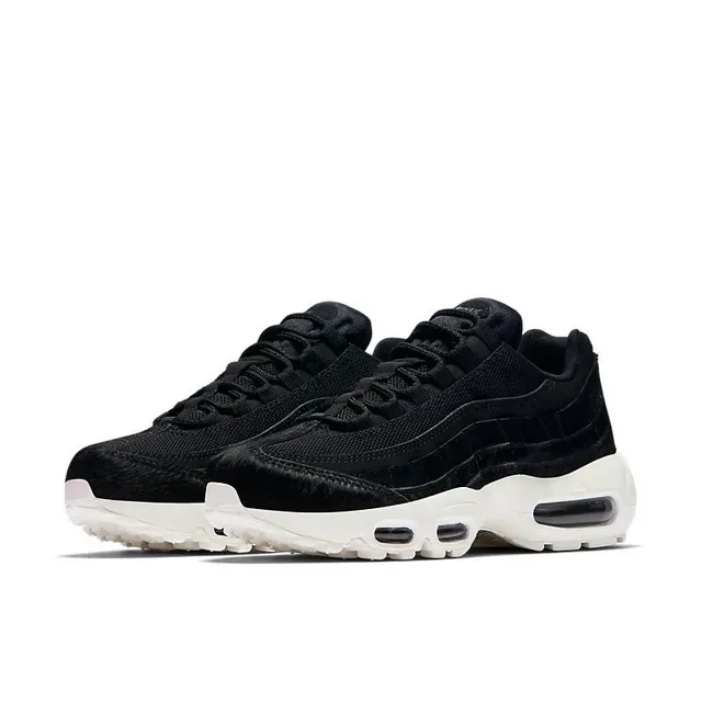 Nike Black White Mesh And Suede Upper Sculpted Midsole Lifestyle Sneakers 3