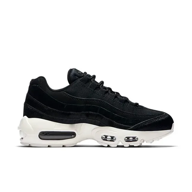 Nike Black White Mesh And Suede Upper Sculpted Midsole Lifestyle Sneakers 5