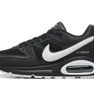 Nike Black White Mesh And Synthetic Upper Swoosh Overlay Lifestyle Sneakers
