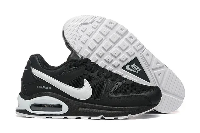 Nike Black White Mesh And Synthetic Upper Swoosh Overlay Lifestyle Sneakers 5