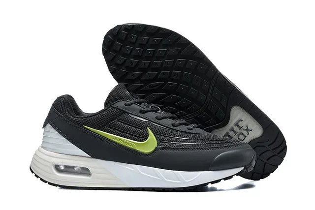 Nike Black White Mesh And Synthetic Upper Visible Air Cushioning Unit Lifestyle Sneakers 5
