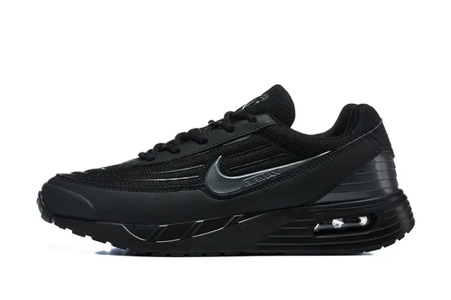 Nike Black White Mesh And Synthetic Upper Visible Air Cushioning Unit Lifestyle Sneakers 24