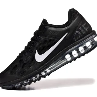 Nike Noir Blanc Maille Haut Plein Longueur Visible Air Unit Chaussures de Course