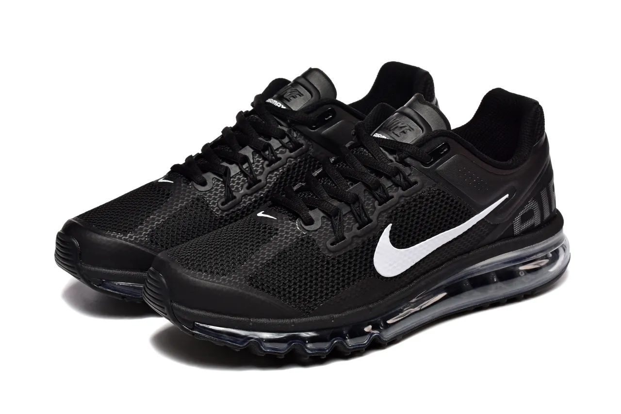 Nike Black White Mesh Upper Full-Length Visible Air Unit Running Shoes 2