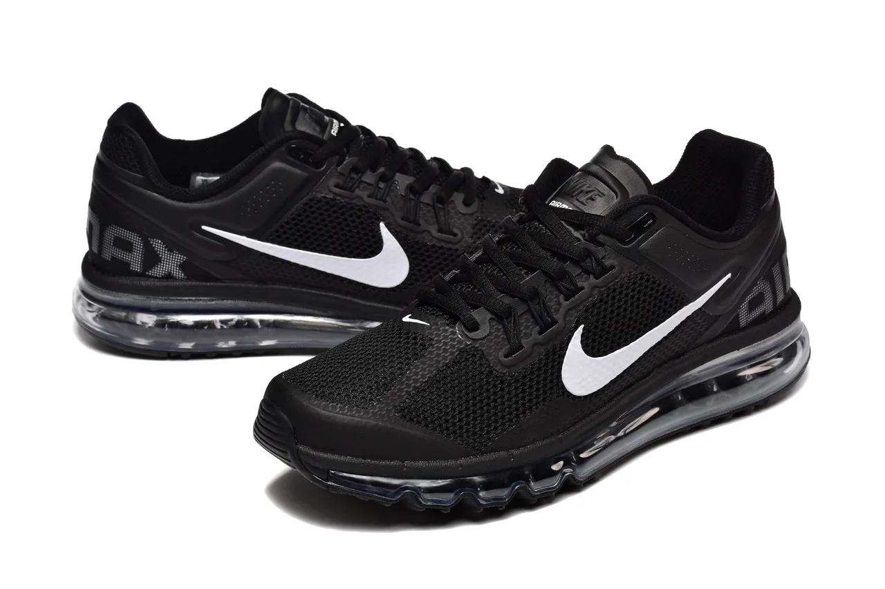 Nike Black White Mesh Upper Full-Length Visible Air Unit Running Shoes 4