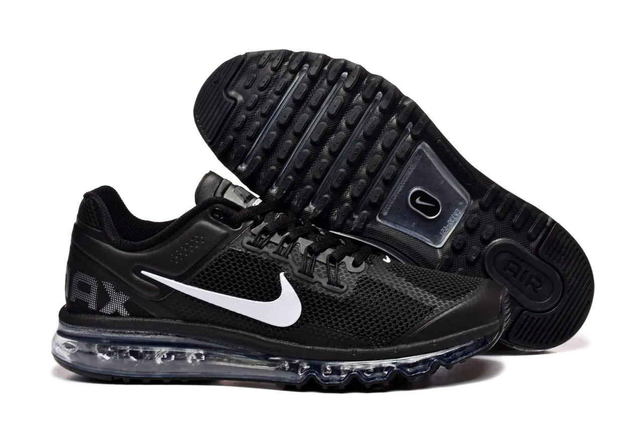 Nike Black White Mesh Upper Full-Length Visible Air Unit Running Shoes 8