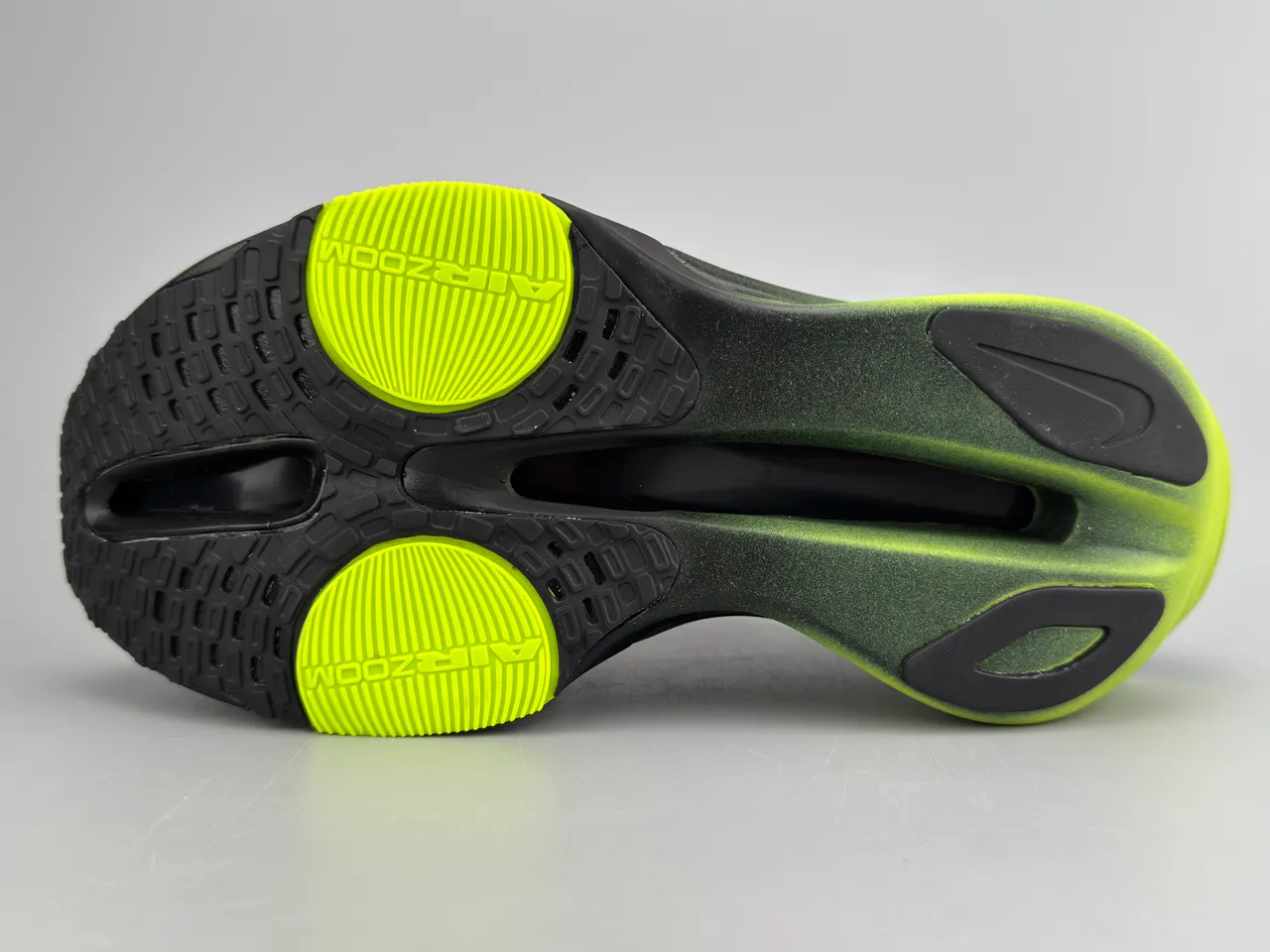 Nike Black Yellow Knit Upper Air Zoom Forefoot Unit Running Shoes 8