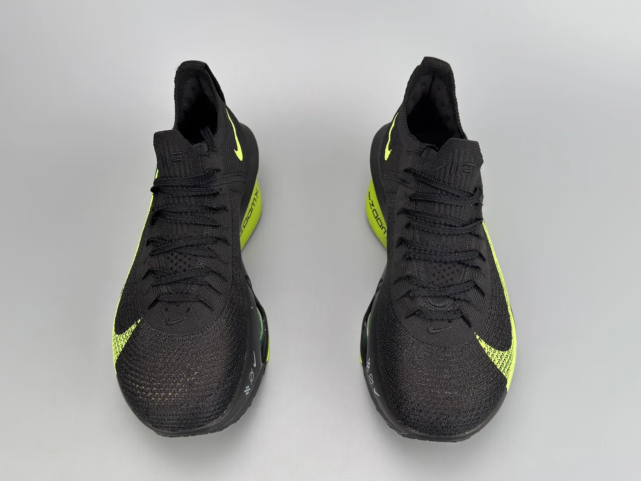 Nike Black Yellow Knit Upper Air Zoom Forefoot Unit Running Shoes 9