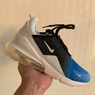 Nike Blue Black Gradient Mesh Upper Visible Air Unit Lifestyle Sneakers