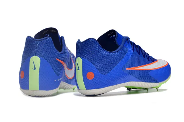 Nike Blue Green Low-Cut Racing Spike Engineered Mesh Upper Running Shoes 12