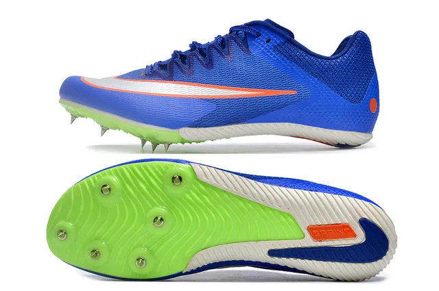Nike Blue Green Low-Cut Racing Spike Engineered Mesh Upper Running Shoes 13