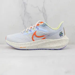 Nike Zapatillas de Running con upper de malla de knit azul y naranja, media suela de espuma con motas